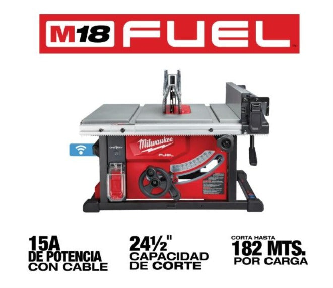 Sierra de mesa de 8 1/4 con one key m18 fuel milwaukee