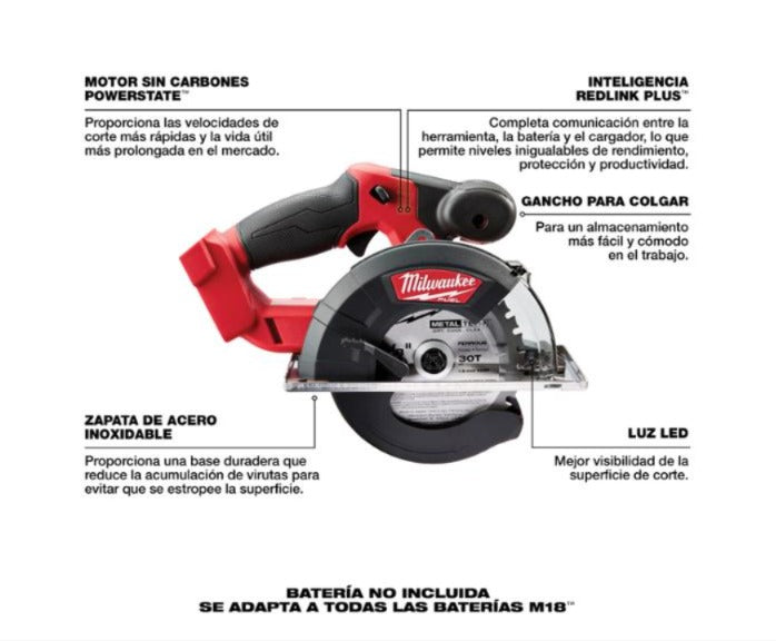 sierra circular para metal milwaukee m18 fuel