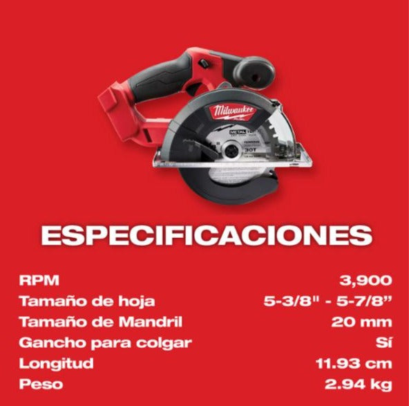 sierra circular para metal milwaukee m18 fuel