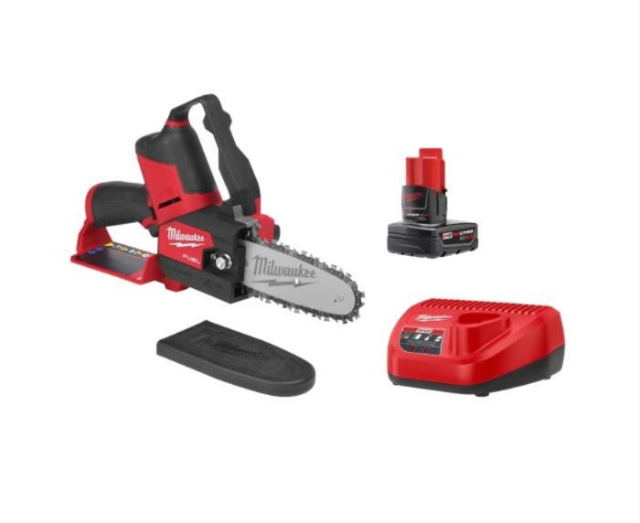 m12 fuel motosierra inalámbrica m12 fuel de 6" de 12v con 1 batería de 4.0ah y 1 cargador