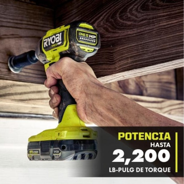 Atornillador de impacto de 1/4" one+ 18v hp brushless (solo herramienta)