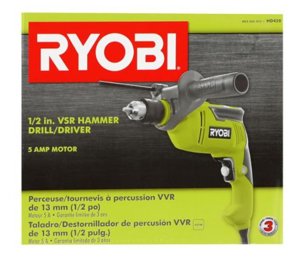 Rotomartillo de percusión velocidad variable reversible 600 w ryobi