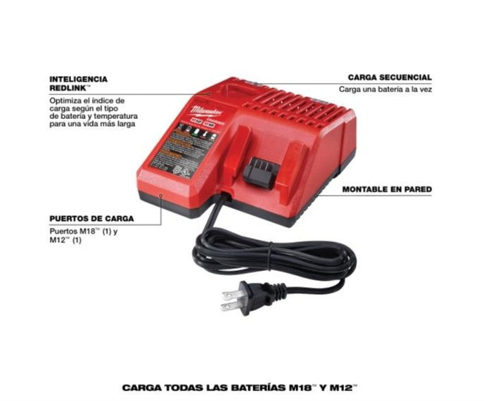 Combo sin carbones Rotomartillo 1/2" + llave de impacto 1/4" m18